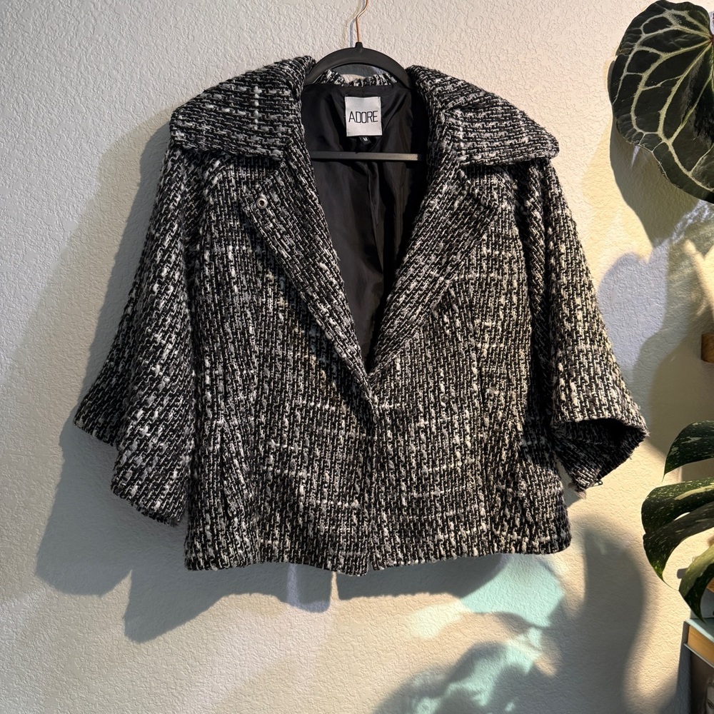 Adore Wool Blend Twead Cape Jacket
